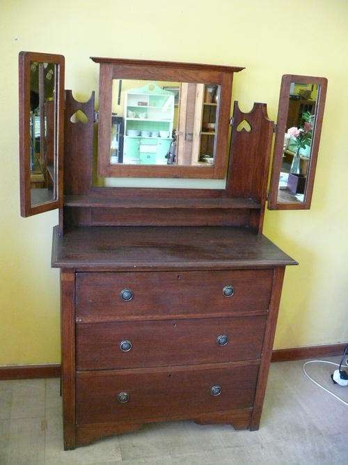 Stained Oak Dressing Table