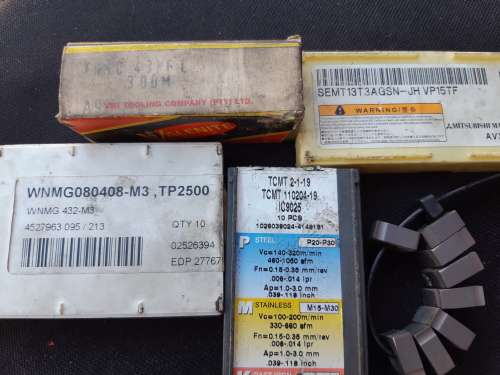 Various tip tools for lathes and milling cutters