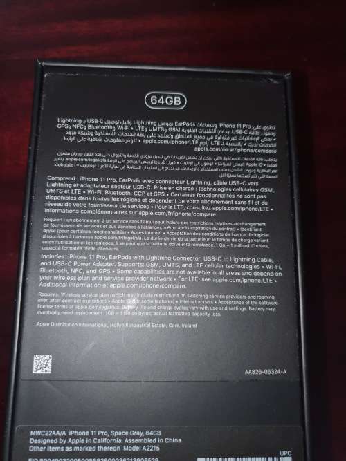 APPLE IPHONE 11 PRO BRAND NEW - CAPACITY - 64GB - SPACE GREY- SEALED CUSTOM LINK FOR AYESHA BHAMJEE