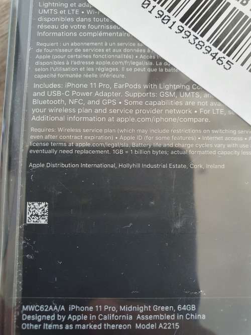 APPLE IPHONE 11 PRO BRAND NEW - CAPACITY - 64GB - MIDNIGHT GREEN- WARRANTY - LOCAL STOCK - NOT GREY