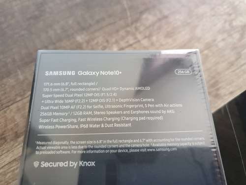 SAMSUNG GALAXY NOTE 10+ PLUS 256GB - BRAND NEW - SEALED - LOCAL STOCK - LOCAL WARRANTY - BLACK/GLOW