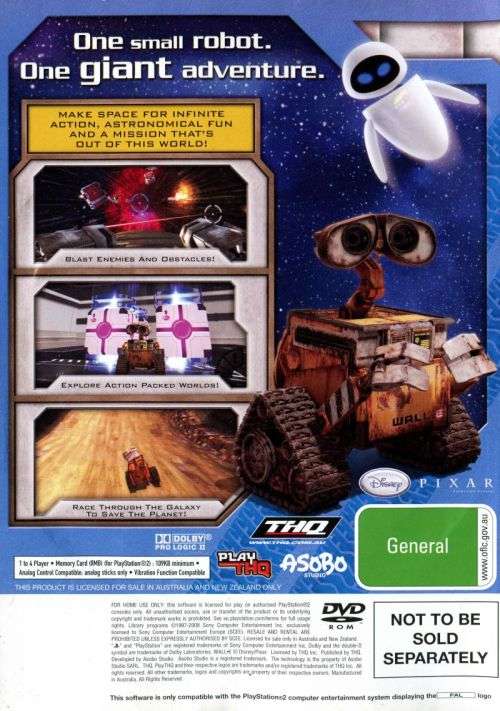 Disney Pixar Wall-E PS2 Game