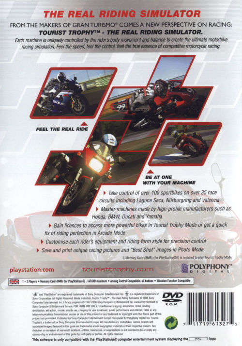 Tourist Trophy: The Real Riding Simulator PS2 Game