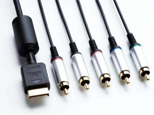 Sony Playstation TV/AV Connection Component Cable/Lead for PS2 or PS3 Gold Plated