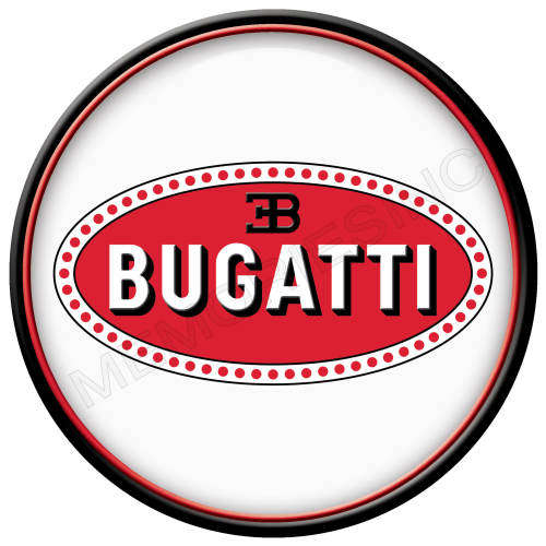Bugatti Classic Logo - Round Metal Sign