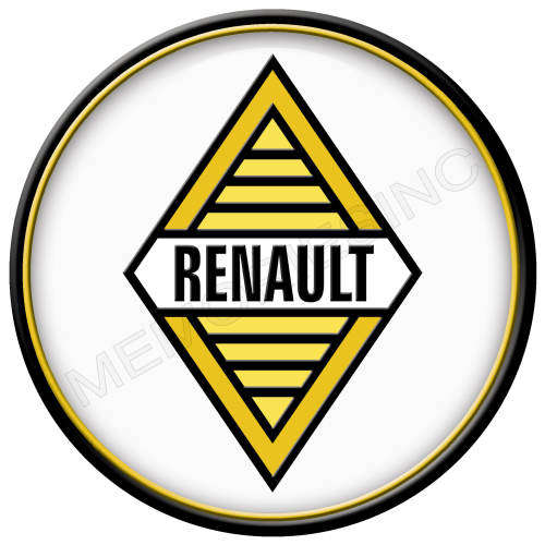 Renault Classic Logo - Round Metal Sign
