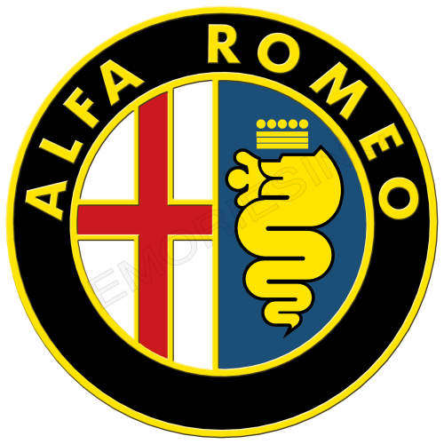 Alfa Romeo Classic Logo - Round Metal Sign