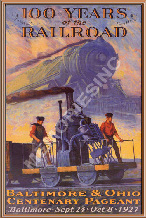 100 Years of Railroad - Classic Metal Sign