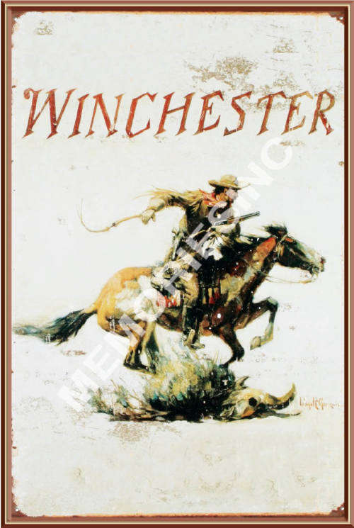 Winchester Horseman - Classic Metal Sign