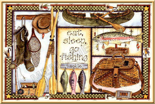 Eat-Sleep-Go Fishing - Classic Metal Sign