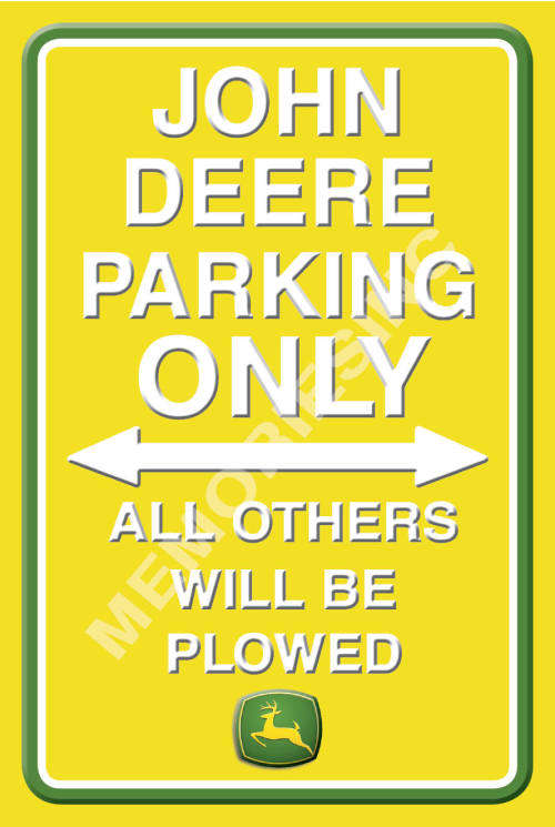 John Deere Parking Only - Classic Metal Sign