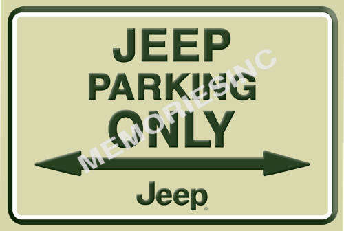 Jeep Parking Only - Landscape - Classic Metal Sign
