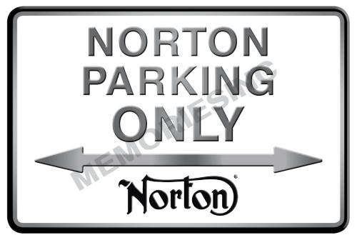 Norton Parking Only (Landscape) - Classic Metal Sign