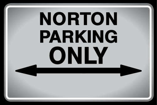 Norton Parking Only (Landscape) - Classic Metal Sign