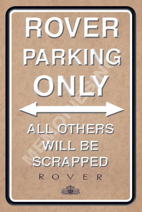 Rover Parking Only - Portrait - Metal Sign