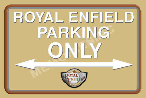 Royal Enfield Parking Only - Landscape - Classic Metal Sign