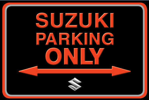 Suzuki Parking Only (Landscape) - Classic Metal Sign