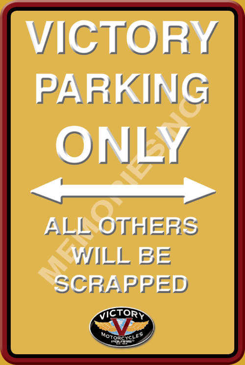 Victory Parking Only - Portrait - Metal Sign