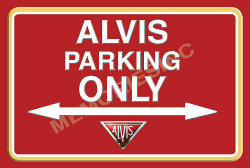 Alvis Parking Only - Landscape - Classic Metal Sign