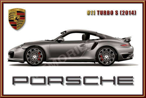 Porsche 911 Turbo S (2014) - Classic Metal Sign