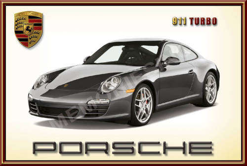 Porsche 911 Turbo (2012) - Classic Metal Sign