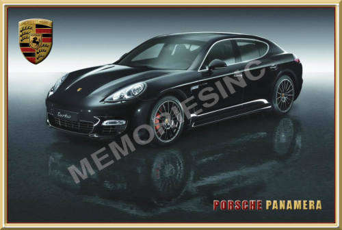 Porsche Panamera (11) Black - Classic Metal Sign