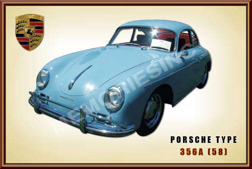 Porsche 356A (58) - Classic Metal Sign