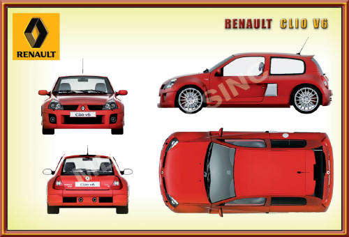 Renault Clio V6 (2005) - Classic Metal Sign