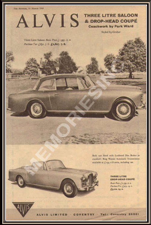 Alvis (60) - Classic Metal Sign