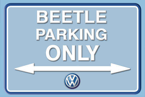 Beetle Parking - Landscape - Classic Metal Sign