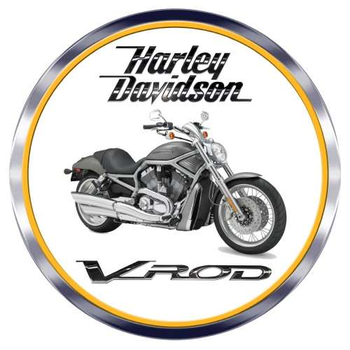Harley V-Rod - Round Classic Metal Sign