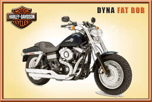 Harley Dyna Fat Bob (2011) - Classic Metal Sign