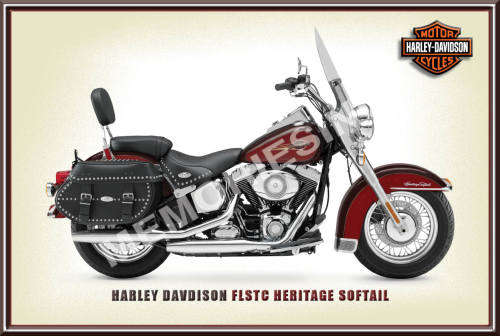 Harley FLSTC Softail Heritage - Classic Metal Sign