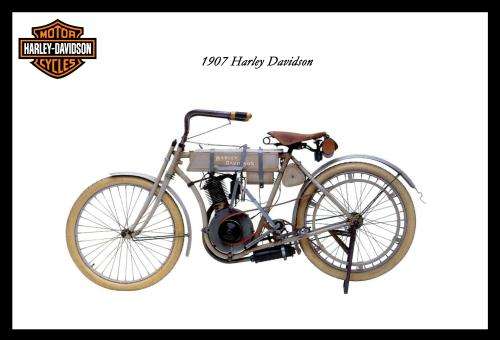Harley Davidson Vintage (1907) - Classic Metal Sign