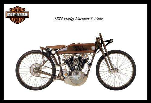 Harley Davidson Vintage 8-Valve (1923) - Classic Metal Sign