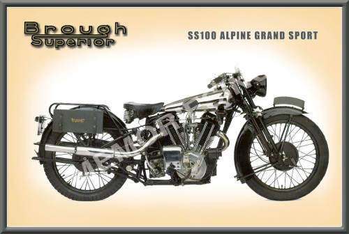 Brough Superior Grand Alpine Sport SS100 - Classic Metal Sign