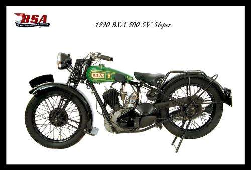 BSA 500 SV Sloper (30) - Classic Metal Sign