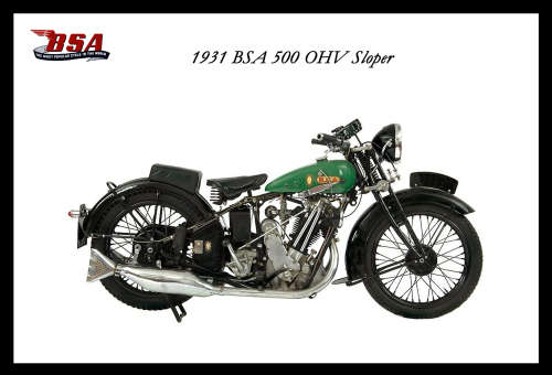 BSA 500 OHV Sloper (31) - Classic Metal Sign