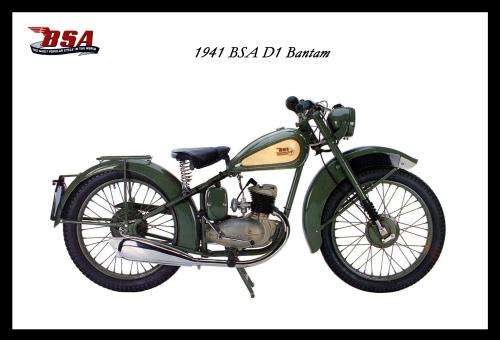 BSA D1 Bantam (41) - Classic Metal Sign