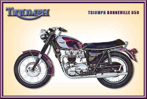 Triumph Bonneville 650 (70) - Classic Metal Sign