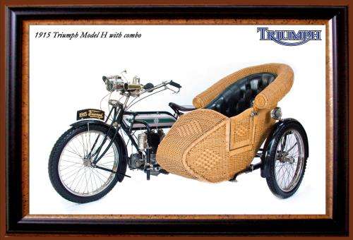 Triumph Model H with sidecar (1915) - Classic Metal Sign