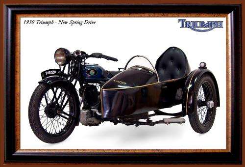 Triumph New Spring Drive (1930) - Classic Metal Sign