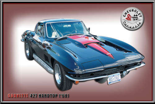 Chevy Corvette 427 Hardtop (68) - Classic Metal Sign
