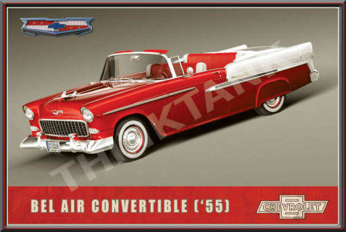 Chevrolet Bel Air Convertible (55) - Classic Metal Sign