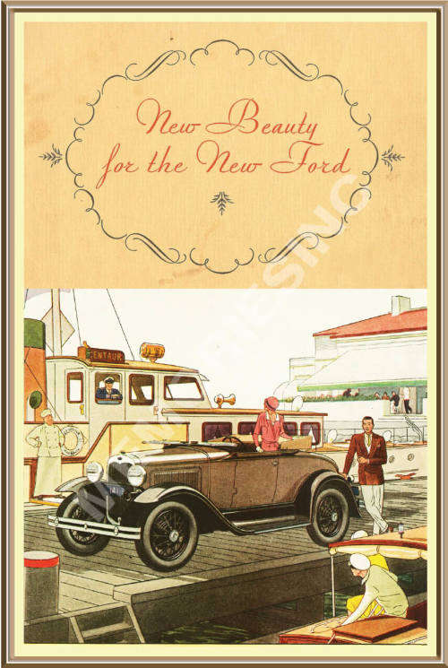 Ford Model A Roadster - Beauty (1930) - Classic Metal Sign