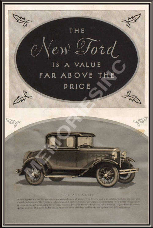 Ford Model A Coupe (1930) - Classic Metal Sign