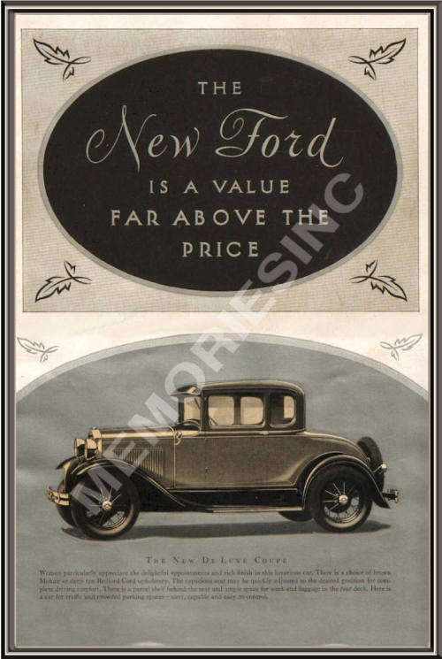 Ford Model A Delux Coupe (1930) - Classic Metal Sign