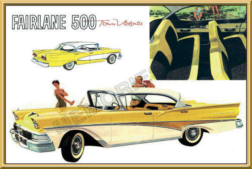Ford Fairlane Town Victoria (58) - Classic Metal Sign