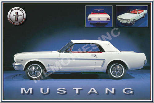 Mustang Convertible (64) - Classic Metal Sign