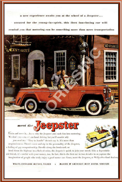 Jeepster Advert (48) - Classic Metal Sign